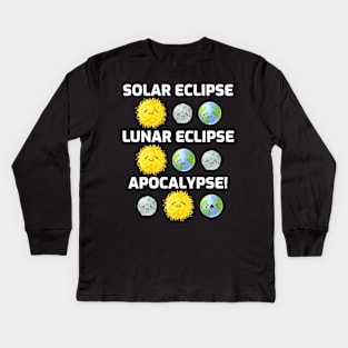 Types of Eclipse Apocalypse Kids Long Sleeve T-Shirt